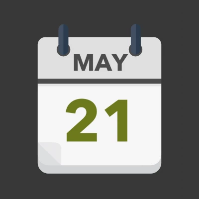 Calendar icon showing 21st May