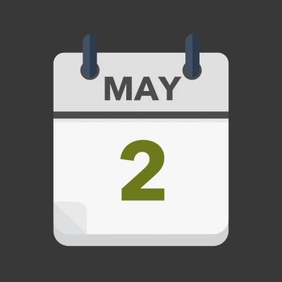 Calendar icon showing 2nd May