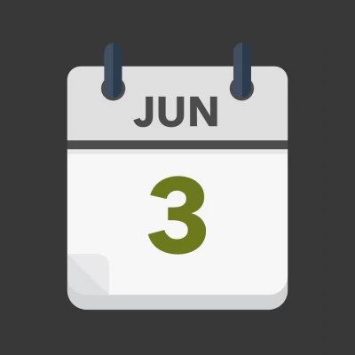 Calendar icon showing 3rd June