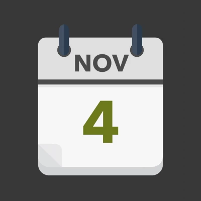 Calendar icon showing 4th November