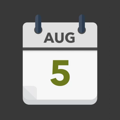 Calendar icon showing 5th August