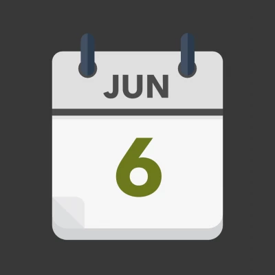 Calendar icon showing 6th June