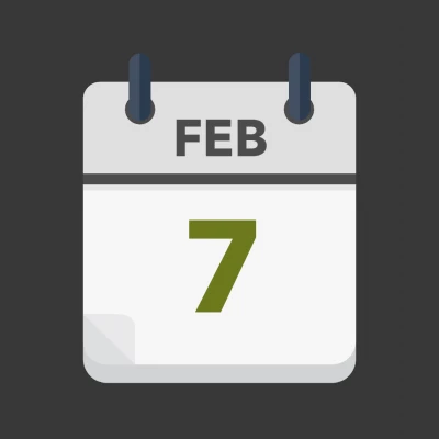 Calendar icon showing 7th February
