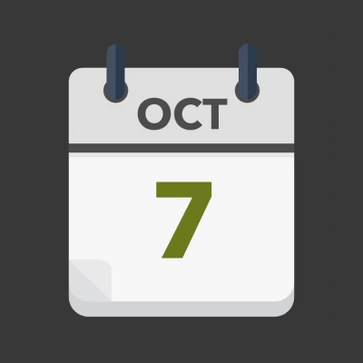 Calendar icon showing 7th October