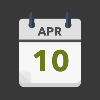 Calendar icon showing 10th April