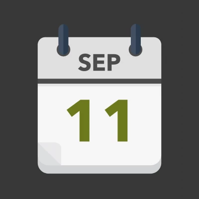 Calendar icon showing 11th September