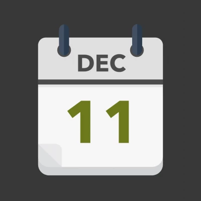 Calendar icon showing 11th December