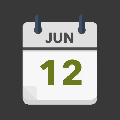 Calendar icon showing 12th June