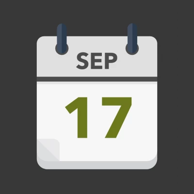 Calendar icon showing 17th September