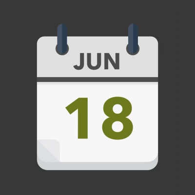 Calendar icon showing 18th June