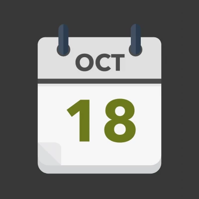 Calendar icon showing 18th October