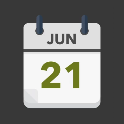 Calendar icon showing 21st June