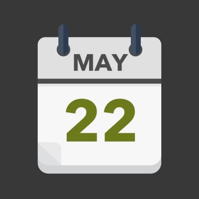 Calendar icon showing 22nd May
