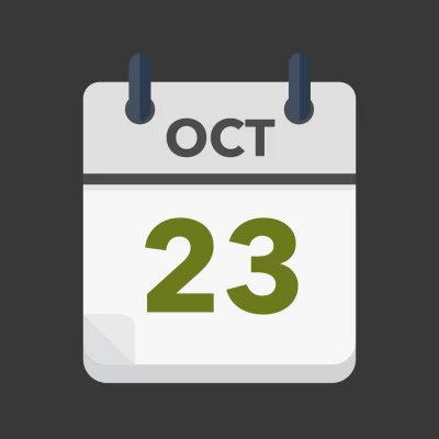 Calendar icon showing 23rd October