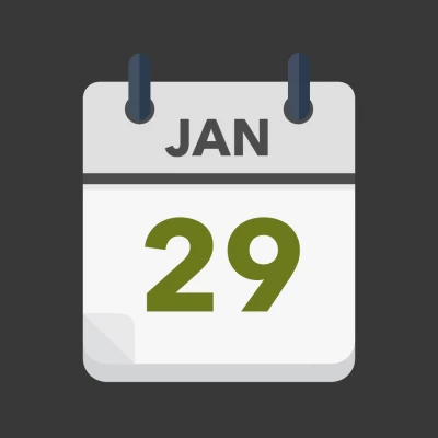 Calendar icon showing 29th January