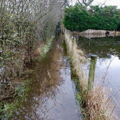 Henbury to Whirley Footpath flood